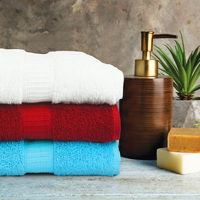 Serviette de bain 100% coton, Rouge