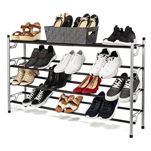 Gymax Patented 7-Tier Double Shoe Rack Free Standing Shelf Storage