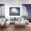 «Heavy White Cloud Above Sea», reproduction de photo sur toile tendue encadrée-26685419
