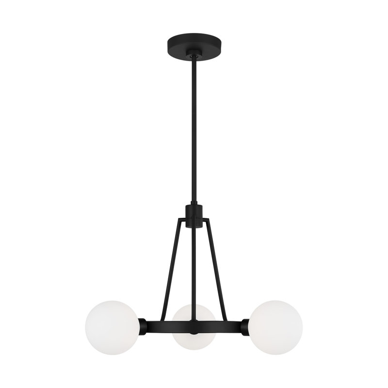 Lustre à six lumières Loane, Noir minuit