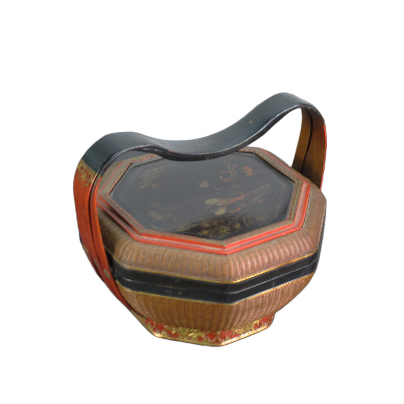 Asian Classic Bamboo Basket Decorative Box