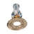 Glass Metal Decorative Jar with Sculpted Aluminum Circular Lid Modern Coastal Style Home Accent-363723871