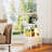 Narrow Bedside Table, Narrow Nightstand with Charging Station&LED, Bedside Table End Table White