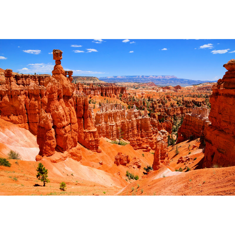 Parc national de Bryce Canyon, Hoodoos avec le marteau de Thor, Utah, États-Unis - Photographie sur toile tendue