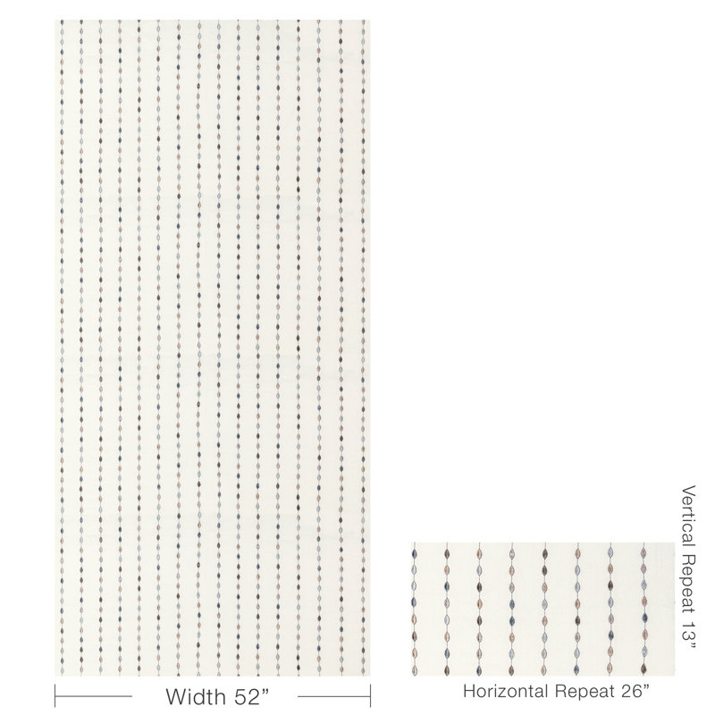 Gem Hoopla Fabric, Brown/Cream 