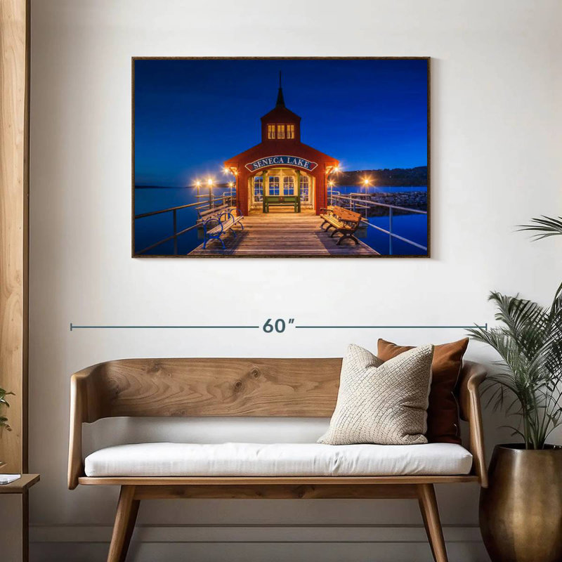 Seneca Lake Pier, Cadre flottant noyer, 43 po x 29 po
