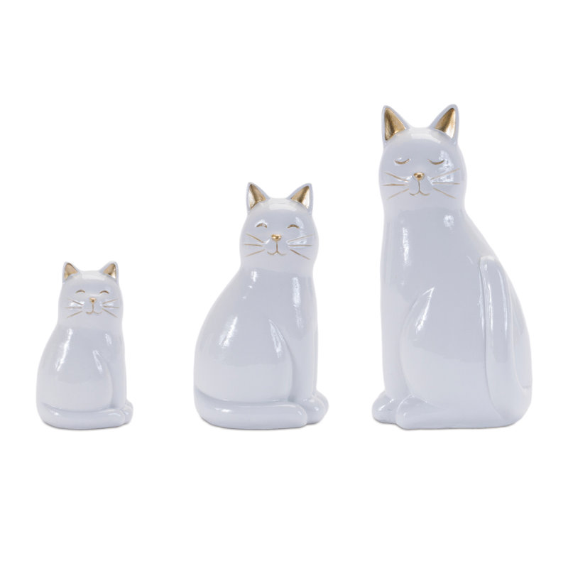  Sitting Cat Figurine (Set of 6)