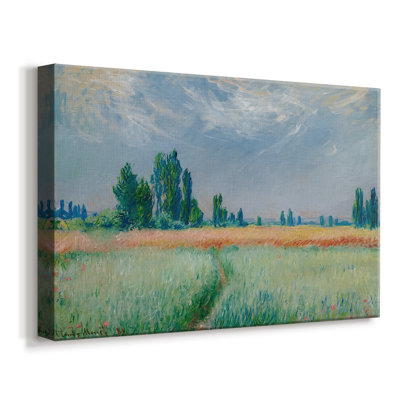 Avoine et champ de coquelicots, Giverny-Claude Monet-Toile tendue avec châssis-1890