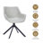Matthew Upholstered Leather Dining Chair 360-Degree Swivel Armchair With Powder-Coated Iron Legs Dulaney Collection-1436379295