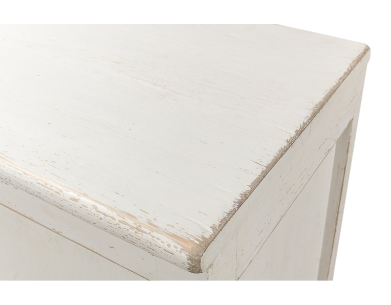 Momeyer 122'' W Solid Wood Sideboard, White/White