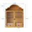 Armoire murale en bois massif 30,12 po avec plateau ondulé élégant, rétro rustique vieilli pour la salle à manger, la cuisine et le salon-1273266726