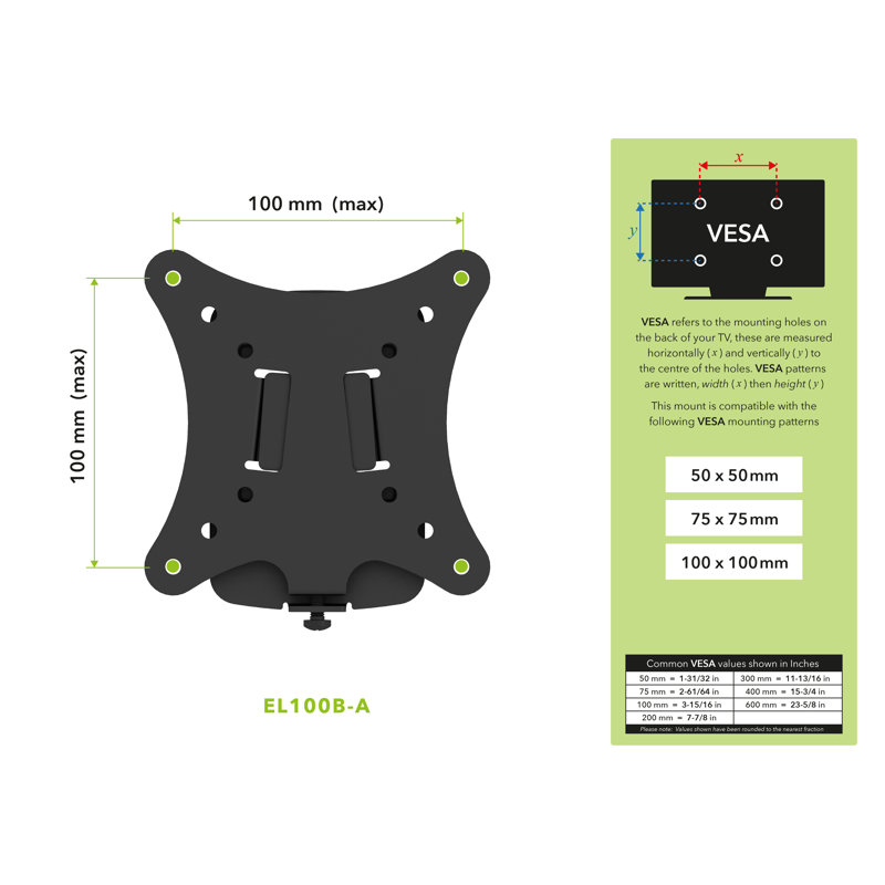 Larrie Rebrilliant Single Screen Wall Mount
