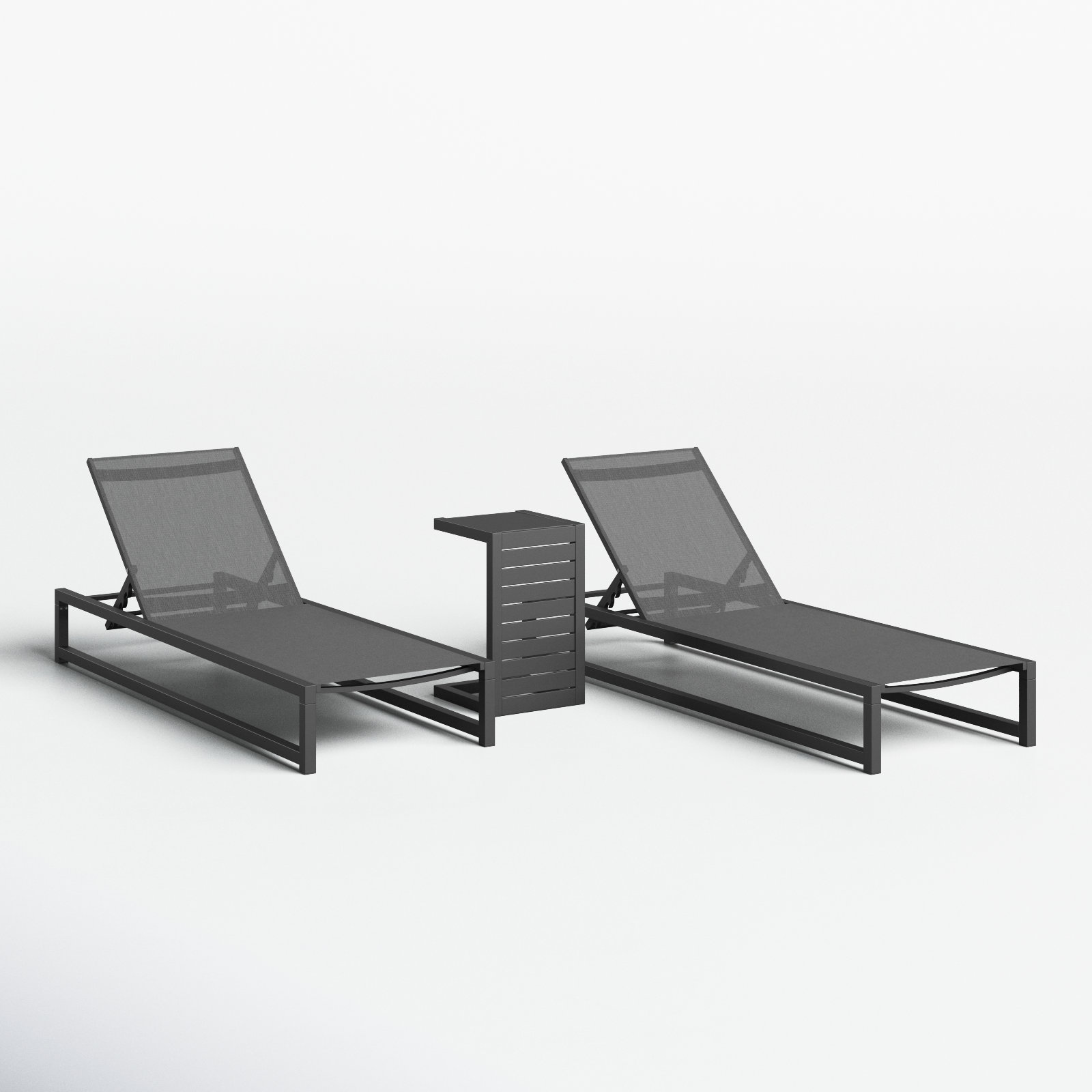 Gallatin 27" Patio Chaise Lounge Set