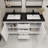 Bayyinahi 58.82'' Double Bathroom Vanity with Plastic Top-1219101950