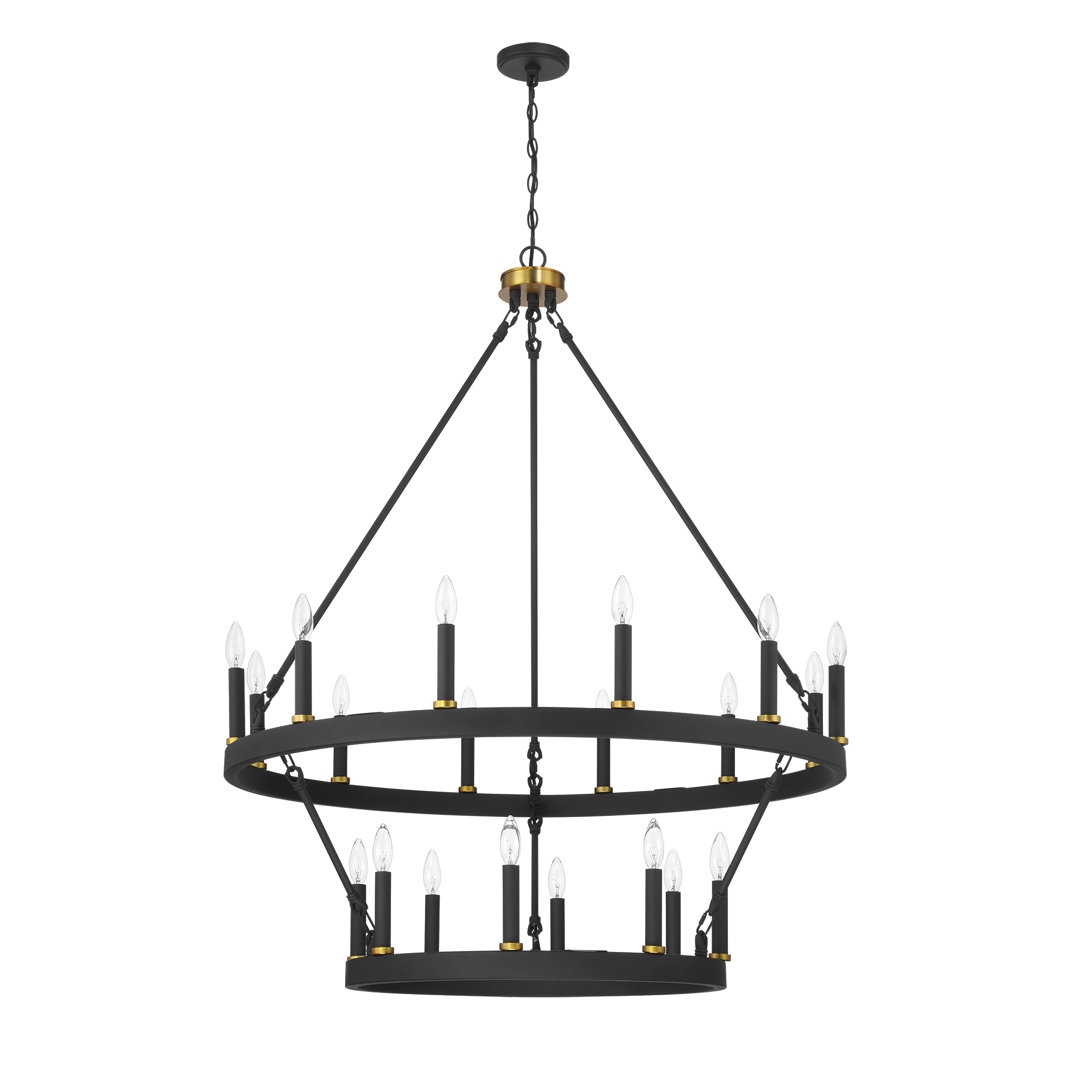 Adriana 20 - Light Steel Dimmable Wagon Wheel Chandelier Birch Lane™ 