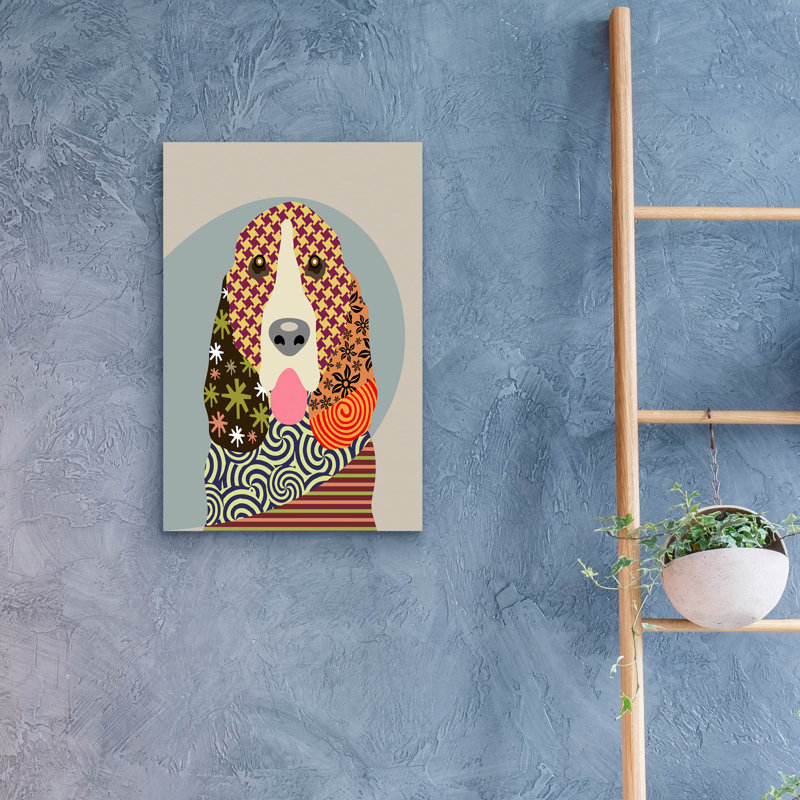 «Basset Hound Dog» par Lanre Adefioyue, H 24 po x l 16 po x P 0,2 po