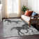 Machine Washable Indoor/Outdoor Cinead ACN1717 Gray Rug
