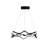 Adjustable Modern Chandelier, Black Aluminum Body, 19.7 x 19.7 x 3.9 inches | LED 4000K Light, Yellow Glow, 60-80 Watts | Stylish Fixture for Home & Office, Sleek Design with Electrostatic Coating-2117765529