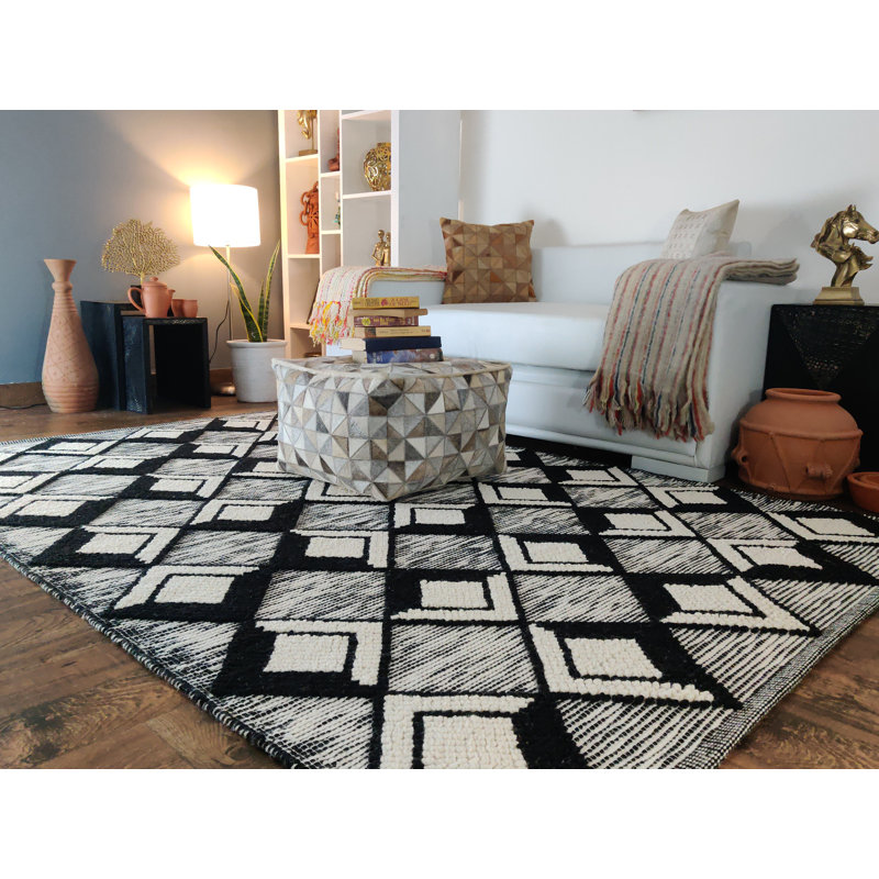 Crispa Wool Moroccan Indoor Rug, Rectangle 5' x 8'