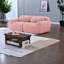Canapé modulaire ergonomique moelleux, base antidérapante, rose, salon