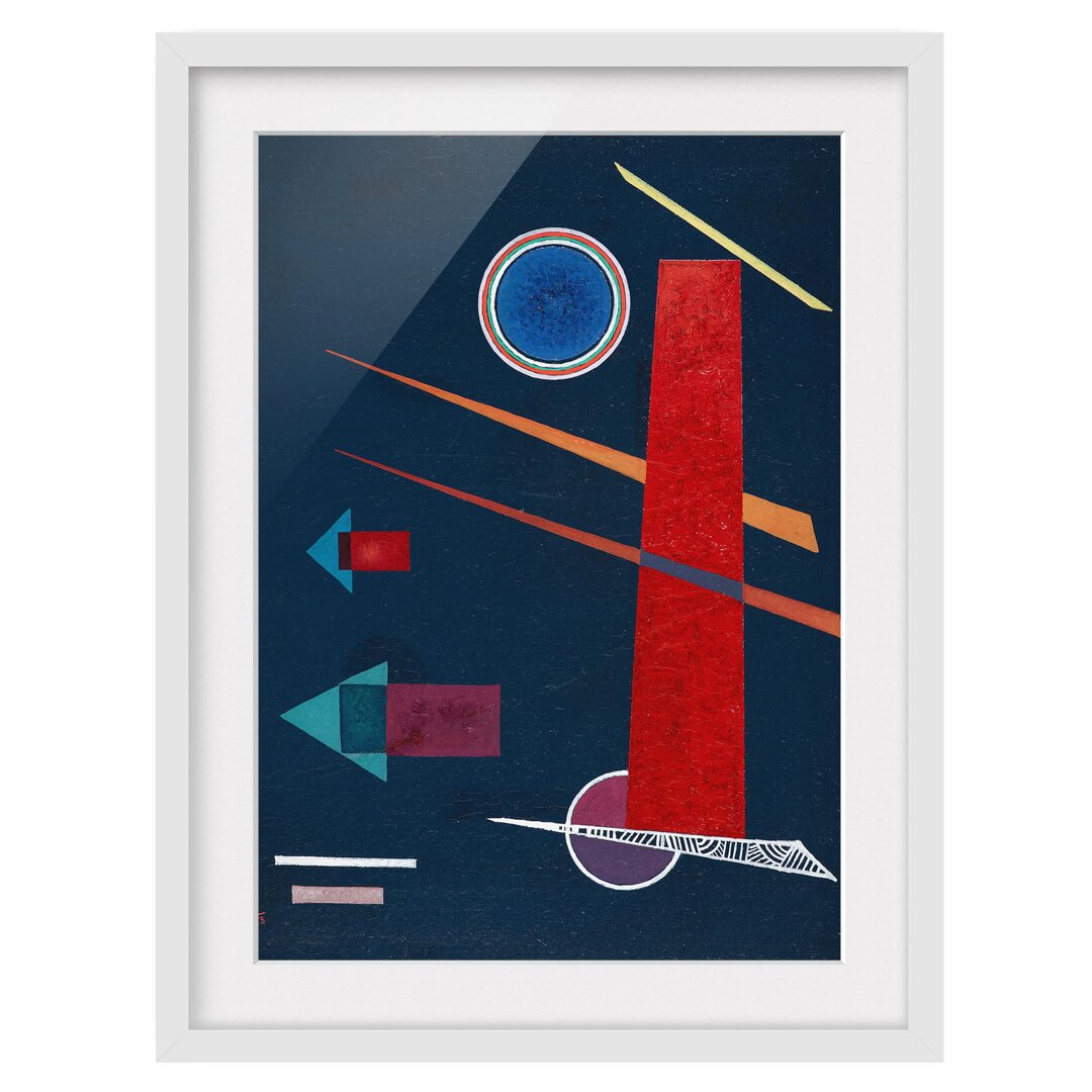 Gerahmtes Poster Mighty Red von Wassily Kandinsky