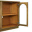 Grande armoire de rangement à 4 portes avec portes en verre, conception arquée et tablettes réglables pour une utilisation polyvalente dans la cuisine, la salle à manger et le salon-1404636122