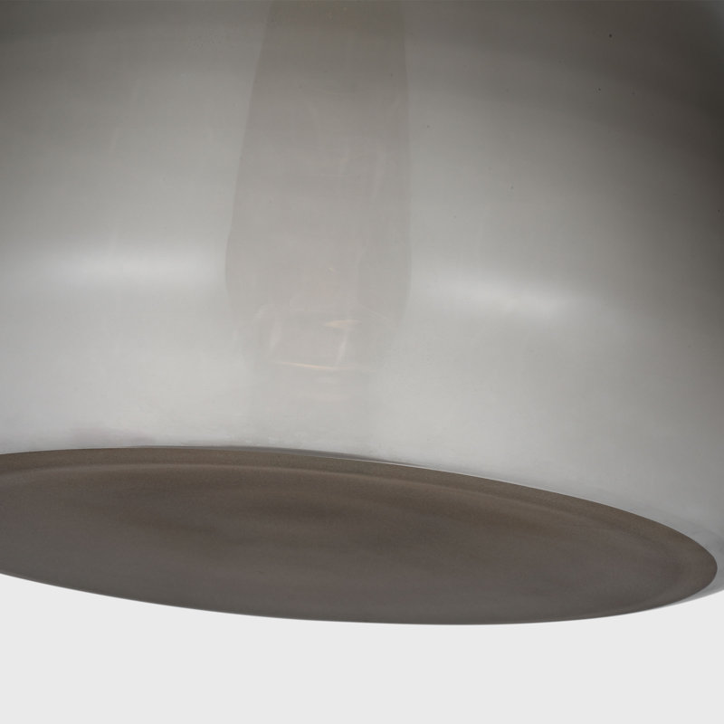Morgan 1 - Light LED Pendant, Hand Rubbed Antique Brass, Gray