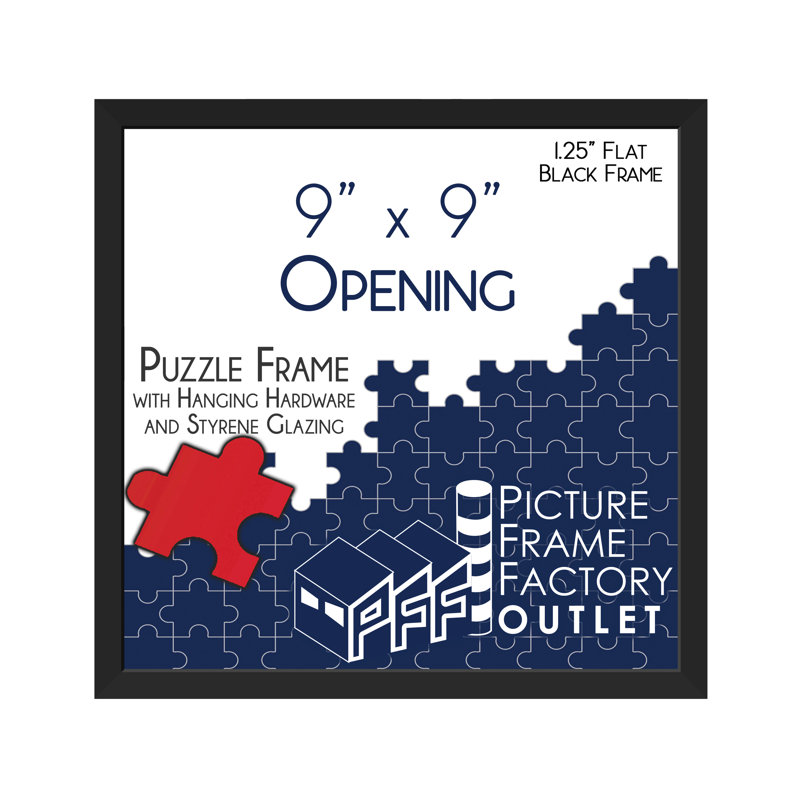 Picture Frame, Black, 9" x 9"