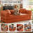 Boneless 80.7" Corduroy Sleeper Sofa Modular Sofa Bed Compression Foam Couch Bed With 2 Pillows - No Assembly Required-1269532580