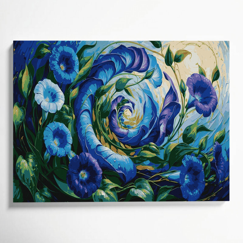 Art mural sur toile Botanical Morning Glory, H 11 po x l 14 po