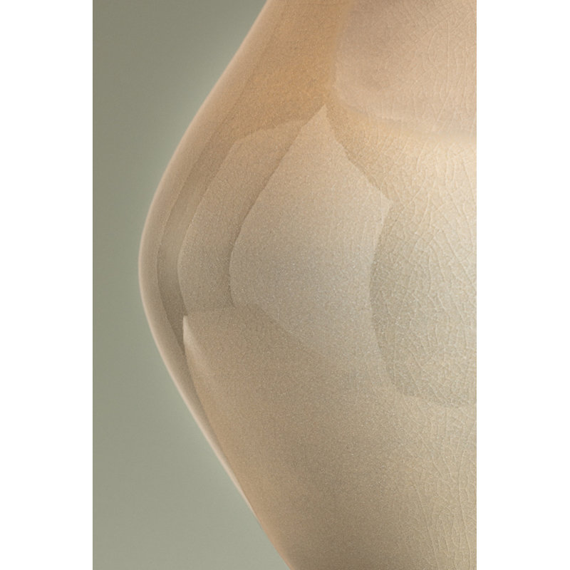 Hanslope Table Lamp in Aged Brass and Ceramic French Muslin by Mark D. Sikes