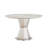 47" Round Marble Dining Table, Modern Kitchen Table with High Gloss Faux Marble Tabletop and Stainless Steel Base for Dining Room, Kitchen(only table)