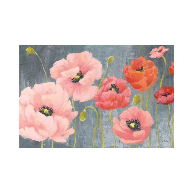 Poppy Party by Julia Purinton - Wrapped Canvas Gallery-Wrapped Canvas Giclée, 101.6 cm H x 66.04 cm W