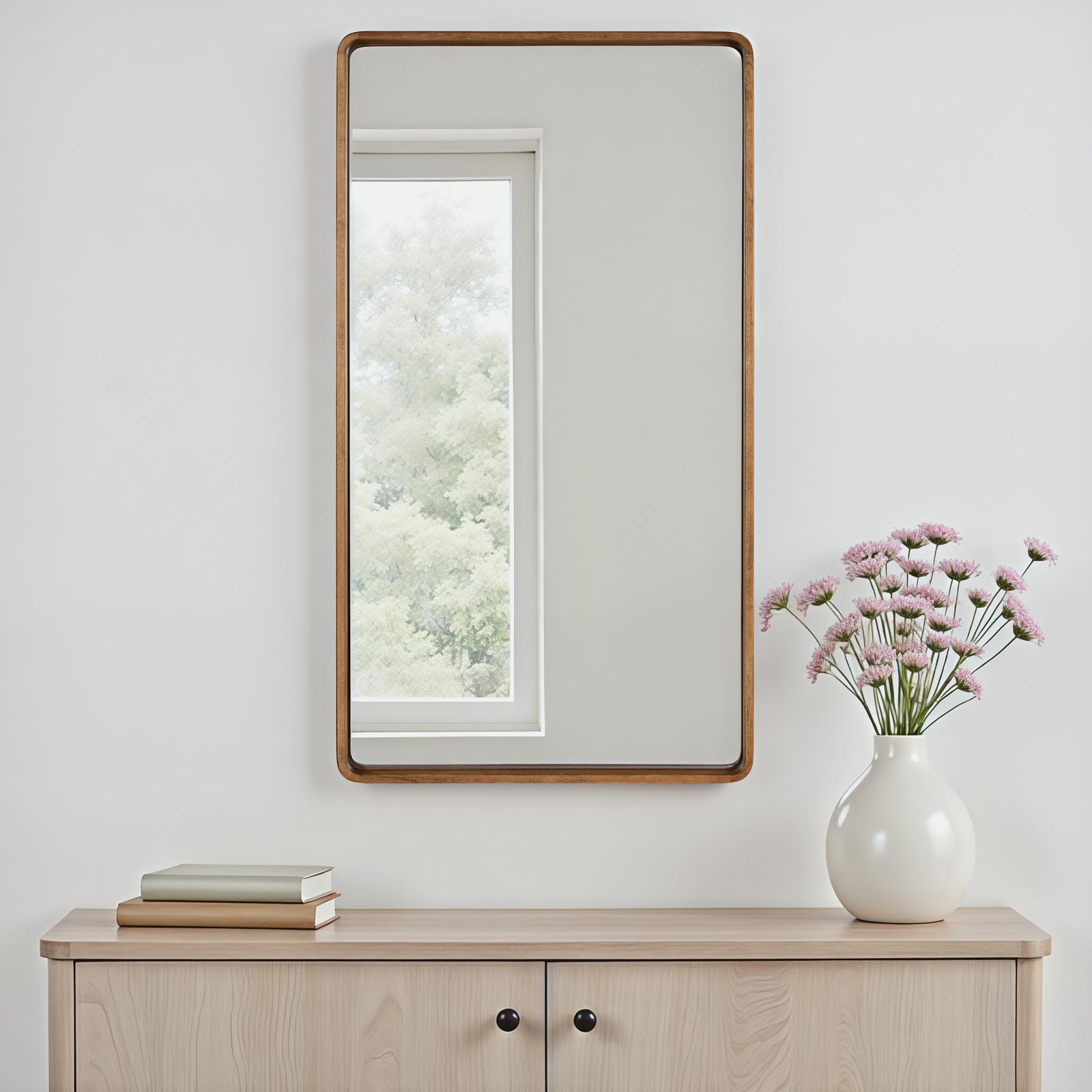 Sherman Accent Mirror, 36" x 20", Natural Rustic