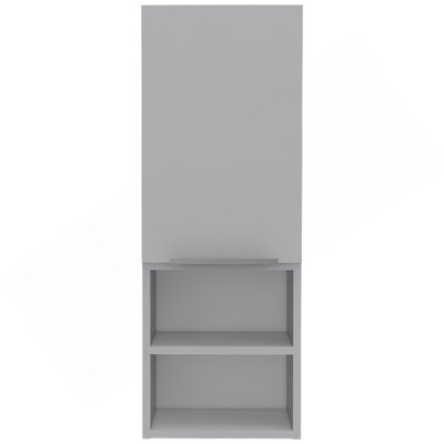 Bathroom Cabinet, With Two Internal Shelves, Two External Shelves And Single Door, White