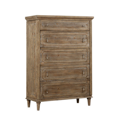 Commode 5 tiroirs Taupe