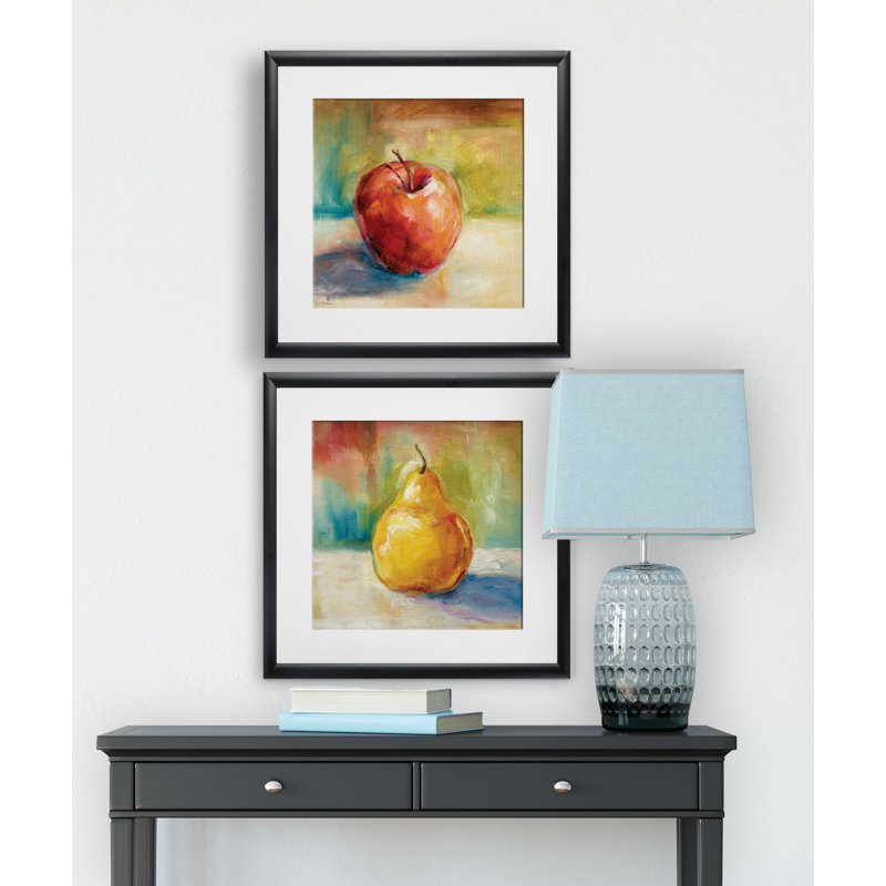 " Fresh Apple " 2 Piece Art Acrylic Print and Set, Black Framed