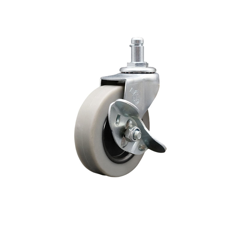 Thermoplastic Rubber Grip Ring Stem Caster with Brake SCC