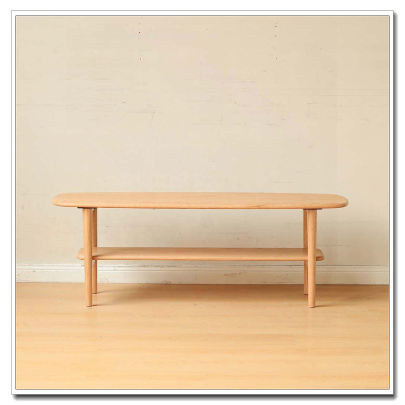 Coffee Table with Solid Wood Top, 16.54" H x 39.37" L x 15.75" W