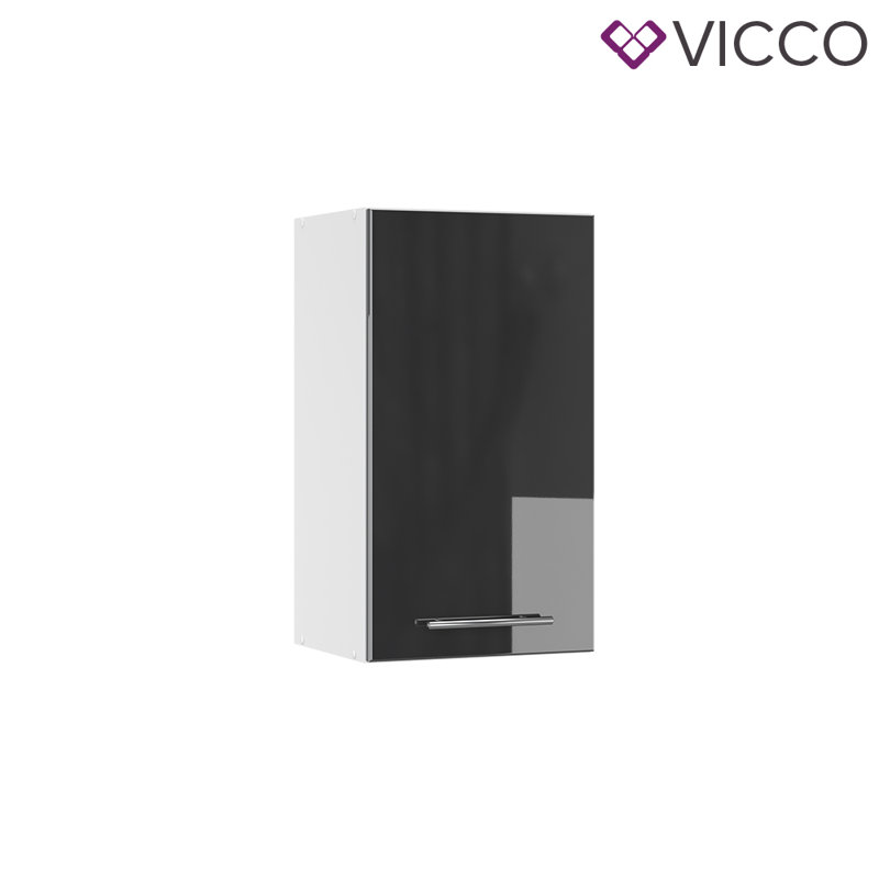 Banas Glossy Wall Unit, Anthracite/White