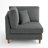 Seemab Upholstered Gray Corduroy Armchair with Pillow Back, One Arm Single Chair Module Part For Sectional Sofa-1038438104
