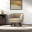 Fauteuil d'appoint pivotant beige sable