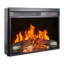 Foyer électrique encastrable 23 pouces, flamme réaliste, bûche, télécommande, minuterie, protection contre la surchauffe, chaleur de 1400 W, 5000 S par heure, 11 réglages de température, source DEL 50 000 heures, 4 réglables