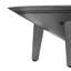 Table basse Venus 28 po avec 3 pieds évasés fuselés, bois de manguier gris