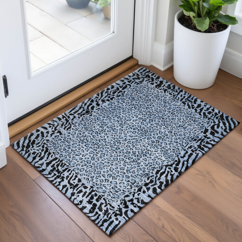 Premium Machine Washable Alvey AMF1230 Animal Skin Rug, Rectangle 1'8" x 2'6"
