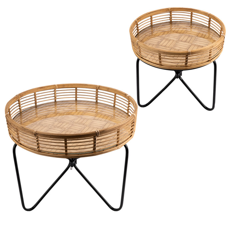 Warnick Glass Top End Table