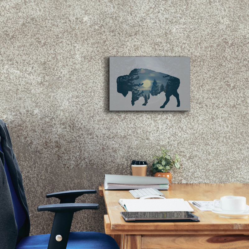  «Buffalo Silhouette» par Life BeautifuLEE, art mural sur toile, 18 po x 12 po, H 12 po x l 18 po