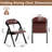 Upholstered Padded Stackable Folding Chair-833301002