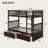 Convertible Bunk Bed with Drawers, Solid Wood Frame with Fence Guardrail and Under-Bed Storage-944366766-944366765