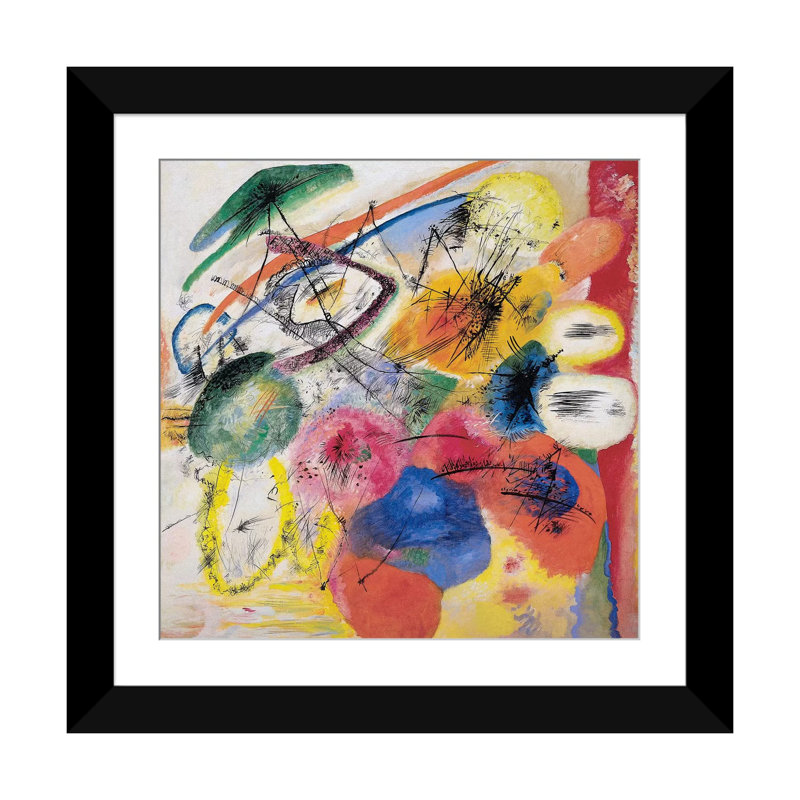 Modern & Contemporary, 16" H x 16" W x 1" D, White, Black Framed Fine Art Paper